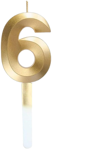 KLS nhà máy 3D vàng kỹ thuật số bánh sinh nhật số nến lễ hội sáng tạo cho trẻ em người lớn không khói năm mới - Product Image 3