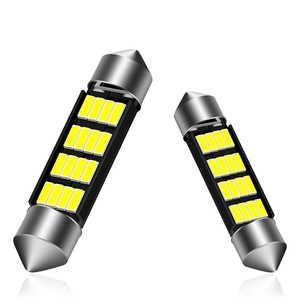 C5W Led ampul 31/36/39/41mm Festoon Led saf beyaz Canbus 4014 16SMD plaka işık BMW E39 E36 E46 E90 DJ051 için - Product Image 5