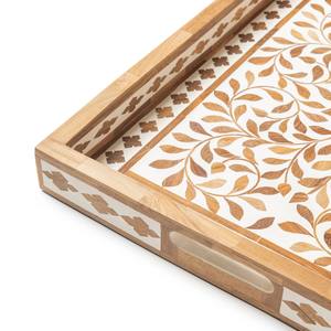 Latest Design Animal Bone <strong>Inlay</strong> Pattern Design Serving Foods Tray for Home Decor Cheap Price Wooden Rustic Fruits Tray Platter - Product Image 3