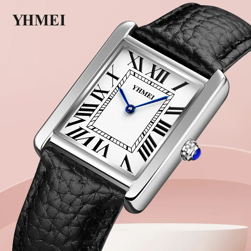 Orologio con quadrante quadrato in stile moda moderno per orologio da donna orologio da polso popolare in vera pelle da donna Top Luxury Quartz Custom