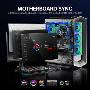 12V6ピン20 LEDライトRGBゲーミングPCコンピューターファンLEDマルチカラー120mmCPUクーラーファンRGBコンピューターファン - Product Image 5