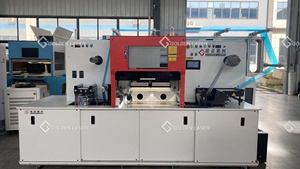 服装纺织贴片卷对件编织标签激光模切机 - Product Image 4