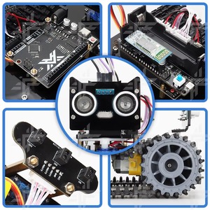 DIY akıllı Robot araba kök kitleri kaçınma takip ultrasonik Arduino programlama tankı robotik başlangıç kiti