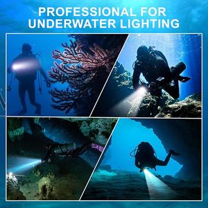 مصباح LED للغوص مقاوم للماء IP68 مصباح يدوي جديد للغوص الليلي مع تحكم قوي في الإضاءة ومفتاح مغناطيسي - Product Image 6