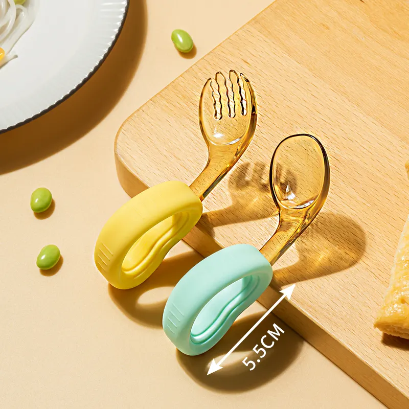 2023 Top bán PPSU Chất liệu quanh co bé ăn Spoon Set bé đào tạo Spoon Set trẻ sơ sinh muỗng và nĩa Set