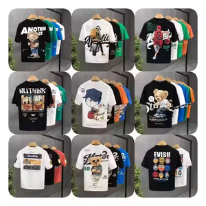 高品質カスタムTシャツブランクニットティーに独自のデザインを作成する短い動物パターンロゴ印刷パーソナライズ - Product Image 1
