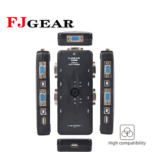FJ-4UK Fjgear 4端口vga KVM交换机4进1出4主机共享一组键盘/鼠标/显示器/打印机1920*1440 - Product Image 5