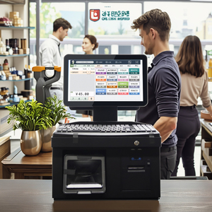 14-Inch All-in-One POS Terminal Supermarket Cash Register With Android &amp; Win10 Desktop POS <strong>Systems</strong> <strong>Computer</strong> - Product Image 1
