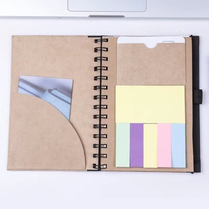 Kraft Spiral Elastic Band Notizbuch mit Solarenergie rechner und Stifts ublimation Haft notizen Heft für Büro - Product Image 3