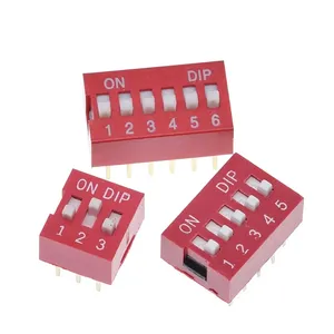 Slide Type <strong>Switch</strong> Module <strong>1</strong> 2 3 4 <strong>5</strong> 6 7 8 10Pin 2.54mm Position Way DIP Red Pitch Toggle <strong>Switch</strong> Snap Dial <strong>Switches</strong> - Product Image 3