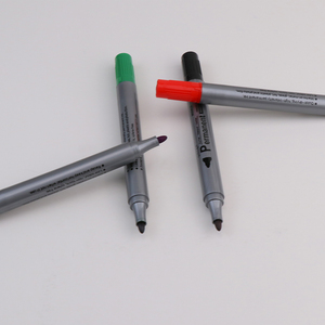 Custom Logo Stable Ink Bullet <strong>Chisel</strong> <strong>Tip</strong> Non Toxic Permanent <strong>Marker</strong> Pen Set Office Use Paper Glass Durable Plastic CD Marking