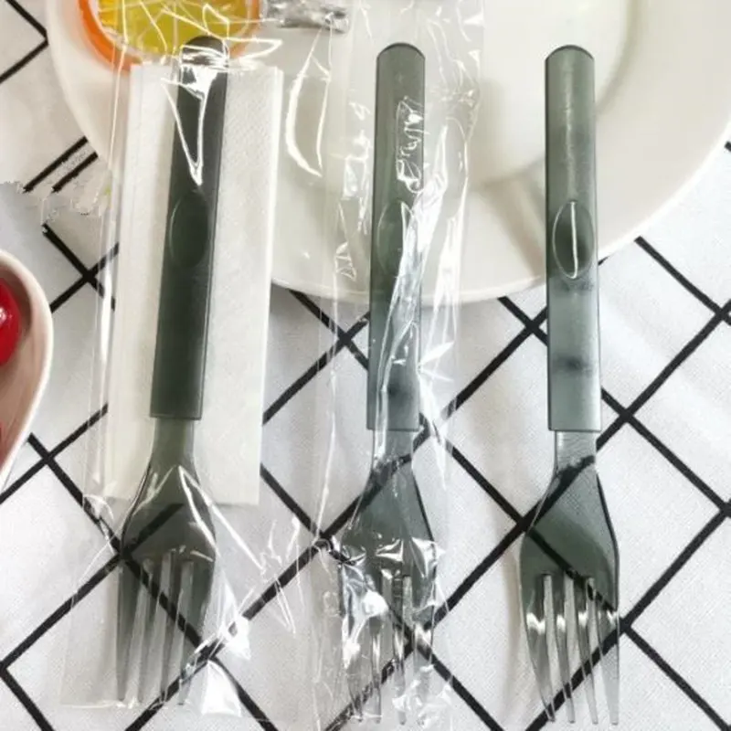 Fourchette ou cuillère jetables en plastique PS, accessoires de coutellerie, robuste, 17cm/1000 ", paquets de couteaux ou de fourchettes en plastique, 50/6.7 pièces