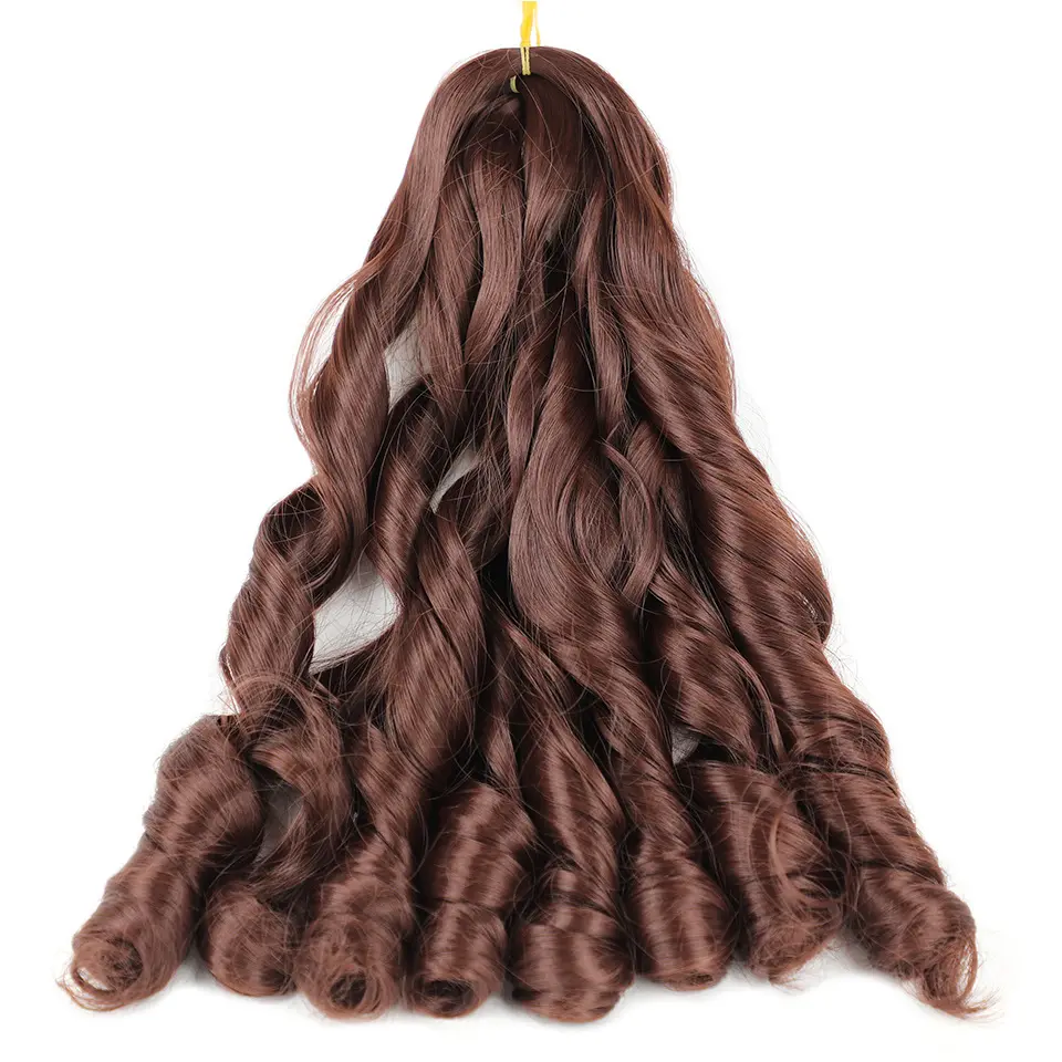 6.20 Inch Loose Wave Crochet Hair Extension para tranças Synthetic Curly Hair Ondulado Traiding Hair For Black Women