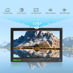 Monitor LCD portátil de 10 pulgadas con resolución de pantalla IPS 1024*600 entradas de vídeo de/VGA/AV/USB/BNC para ordenadores portátiles sistemas de cámaras CCTV