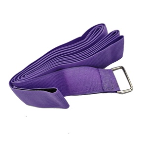 Custom Reusable Soft Stretch Nylon <strong>Hook</strong> <strong>and</strong> <strong>Loop</strong> Cable Ties Black Color Adjustable Elastic <strong>Hook</strong> <strong>and</strong> <strong>Loop</strong> <strong>Straps</strong> With Buckle - Product Image 1