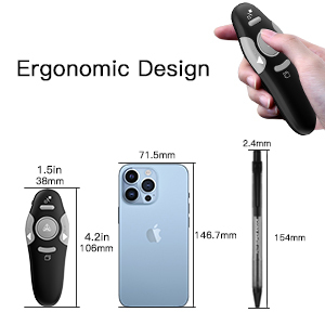 Presentazione Clicker presentatore Wireless telecomando controllo USB Powerpoint PPT Clicker puntatore Laser USB - Product Image 2