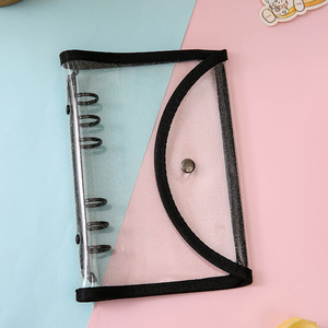 Glitter PVC Notebook Shell mit Druckknopf verschluss 6-Ring Loose-Leaf Journal Binder Nachfüllbare Covered Edge Bound to Shine - Product Image 6