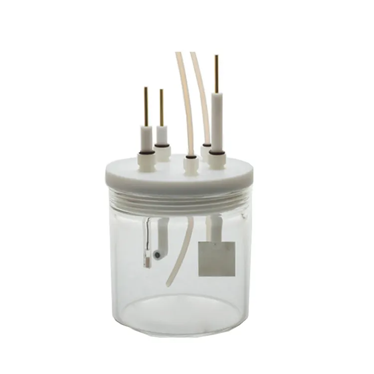 Célula electrolítica de electrodos sellados de tres electrodos de bajo precio para laboratorio