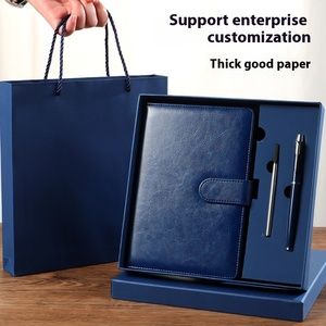 Factory Wholesale A5 Hardcover <strong>Notebook</strong> Customizable PU Imitation Leather Cover A6 Business Gift Box Set <strong>Log</strong> <strong>Printed</strong> <strong>Notebook</strong> - Product Image 2