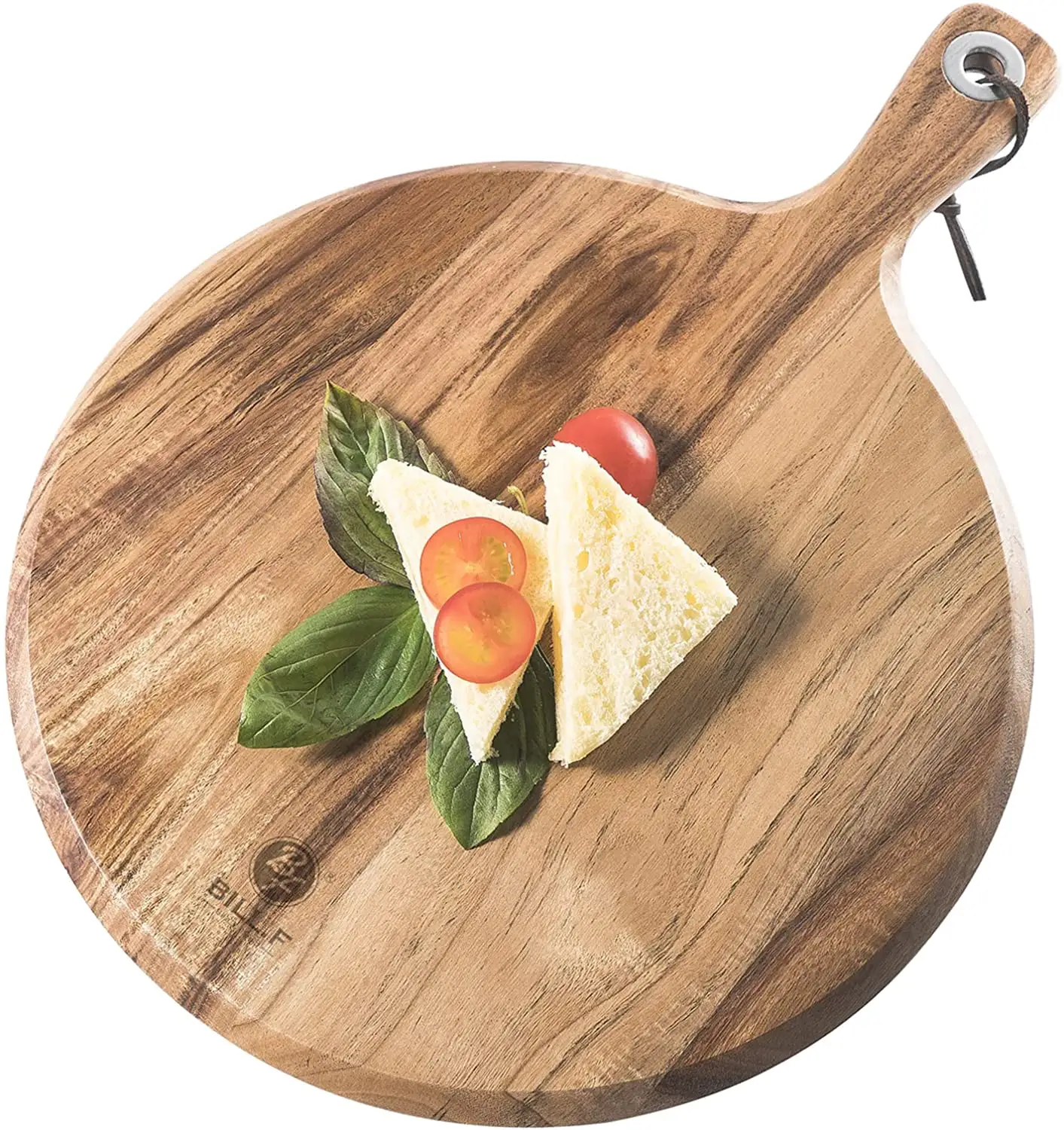 カスタムホーム家庭用レストランフルーツサービングまな板パンチーズステーキ用ハンドル付き刻まれた固体木製まな板