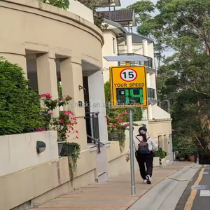 Năng lượng mặt trời Powered <span class=keywords><strong>LED</strong></span> biển báo giao thông Board 2-chữ số 10-99 hiển thị màu kép Radar Tốc Độ Đăng 900 mét - Product Image 6