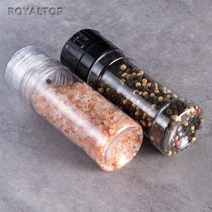 <strong>Small</strong> Spice Seasoning Grinder Salt and Pepper Packing Plastic Bottle <strong>Mills</strong> Clear Sea Salt Grinder Bottle for Business