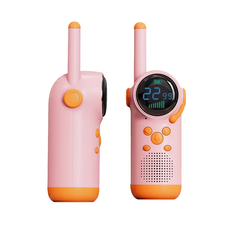 Kid Walkie Talkie 2 gói đài phát thanh comunicador đồ chơi 3km dài phạm vi không dây có thể sạc lại thu phát cho trẻ em ngoài trời