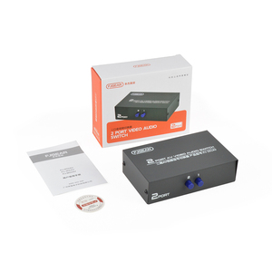 FJ-201AV Fjgear <strong>2</strong> WAY <strong>VIDEO</strong> AUDIO <strong>SPLITTER</strong> <strong>2</strong> in 1 Out Plug and Play Bandwidth 250mhz with Iron Shell Two Way Switch - Product Image 6