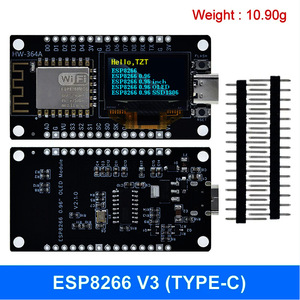 Arduino/micropython için 0.96 inç Oled ekran Ch340 Esp-12f Wifi modülü mikro tip-c Usb ile Esp8266 V3 geliştirme kurulu