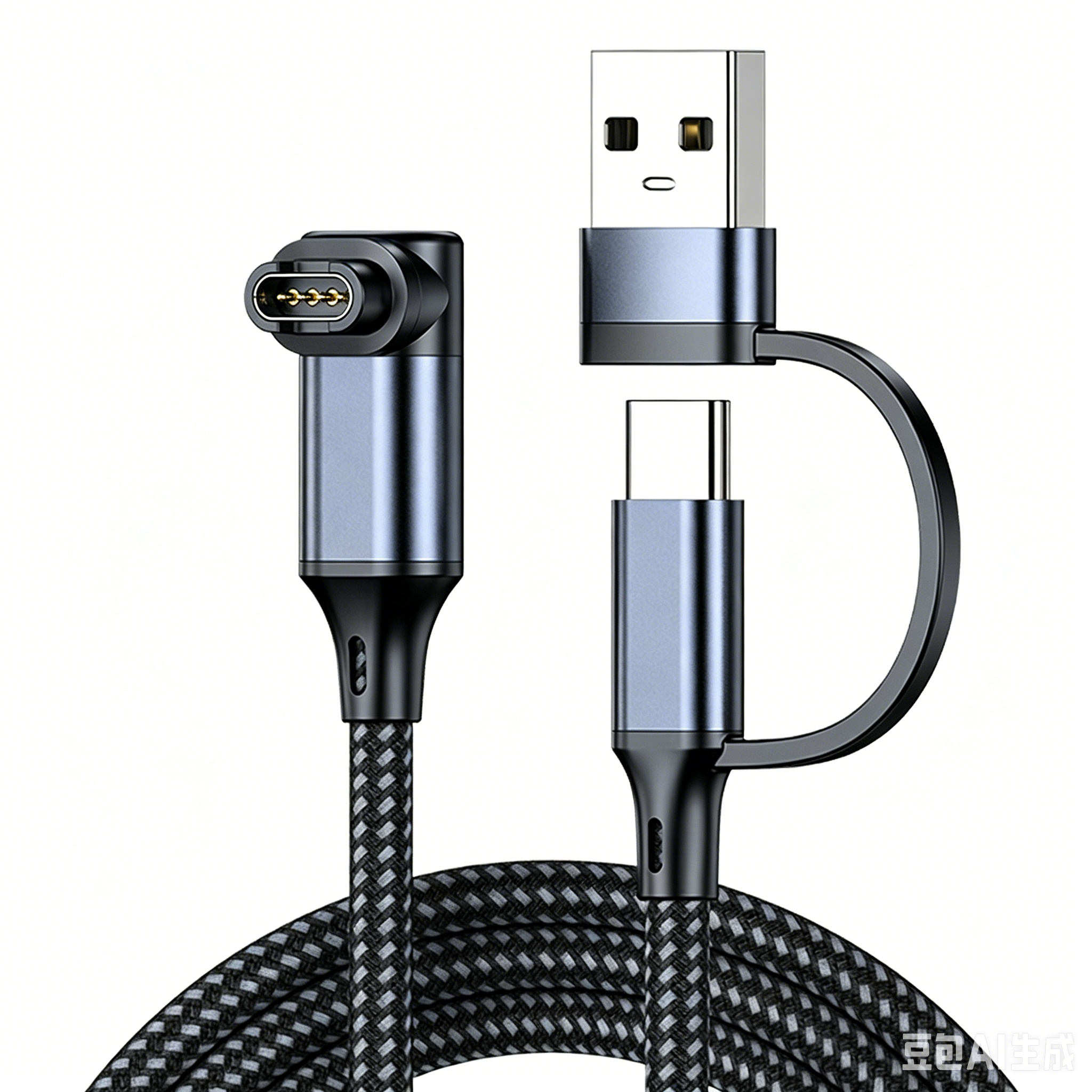 Gray - 2-in-1 usb /type-c