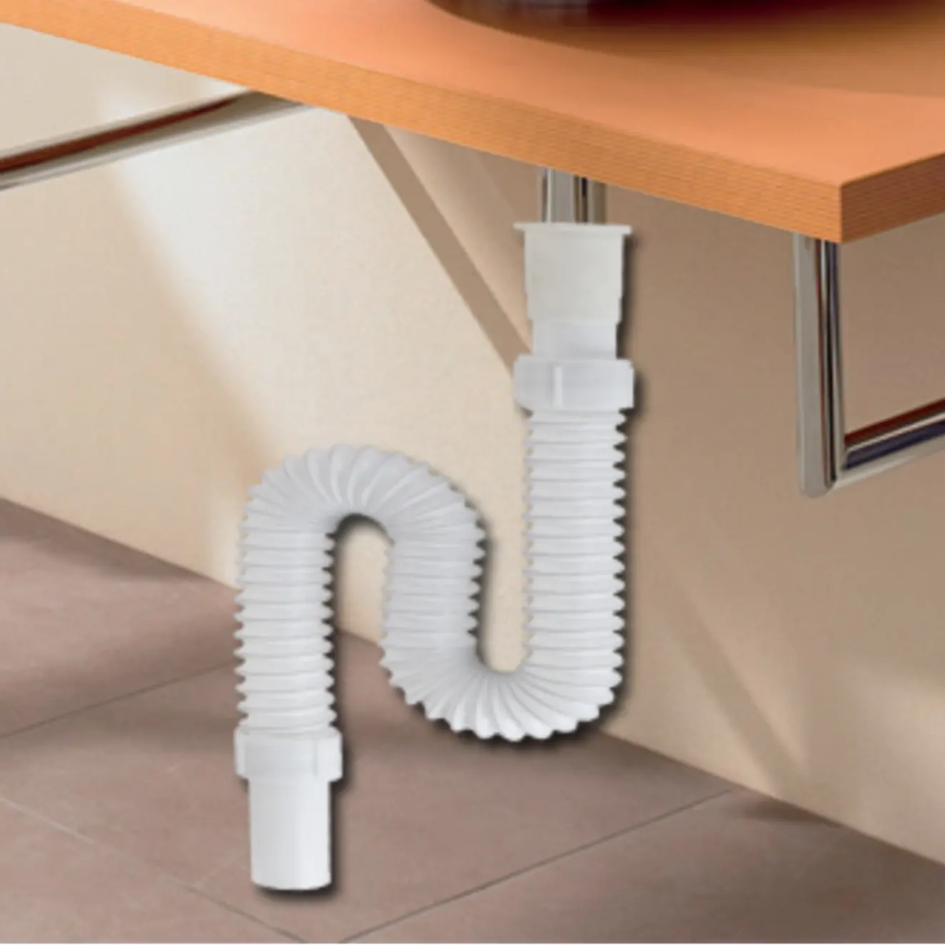 PVC flessibile tubo di scarico per lavabo