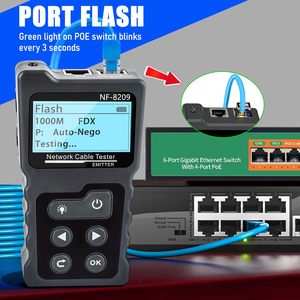 Multifunctional Power Over Ethernet <strong>Network</strong> Wiremap Tester LCD Backlight Cable Continuity Digital signal <strong>Network</strong> Tester - Product Image 5