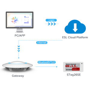 Minew Fabricação 2.66 polegada E-ink Display Prateleira Tag de Preço BLE Eletrônico Etiquetas de Preço para Supermercado ERP Pos API Solution System - Product Image 2