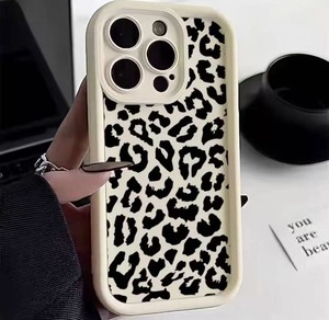 Luxury Pink Leopard Case For iPhone 16 15 14 13 12 11 <strong>Pro</strong> Max XS X XR Painted Phone Case For iPhone 7 8 Plus 15 14 17 Cover