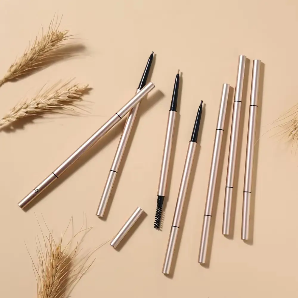 New Arrival Automatic Gold Cosmetics Waterproof Eye Brow Pen Eyebrow Pencil With Private label