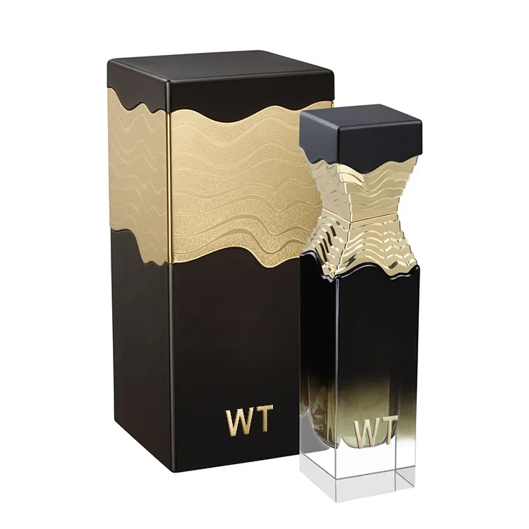 Parfum Balsem Kotak Kaku Keras Lux Mate Hitam Parfum Oud Foil Minyak Kemasan Kotak dengan Botol untuk Pengemasan Parfum Pria