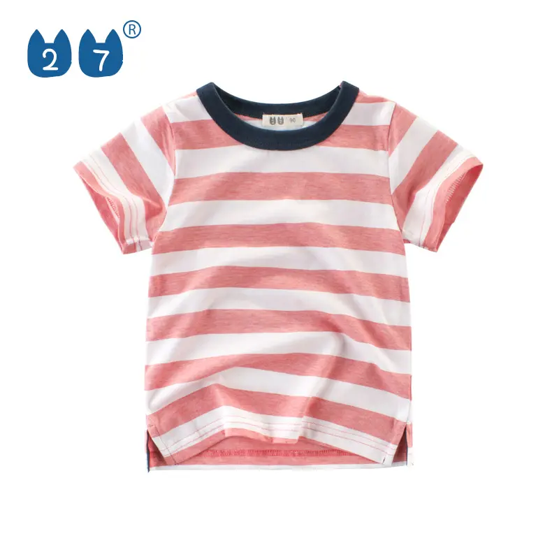 1 To 10 Years Boys New Design Stripe Cotton Short Sleeve T Shirts