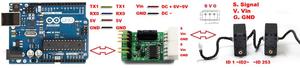 Плата преобразования сигнала между Arduinos и SCServo TTL Servo Mini TTLinker
