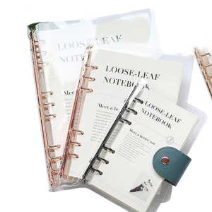 Simple Transparent Good-<strong>looking</strong> Student Pvc Transparent <strong>Shell</strong> 6-hole Loose Spiral Notebook Removable B5 Notebook A5 Diary - Product Image 1