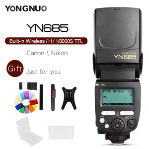 YONGNUO YN685C için kablosuz 2.4G Speedlite flaş HSS TTL ITTL uyumlu Supports YN560-TX RF603 II kamera flaşı ışıkları destekler - Product Image 1