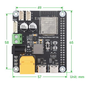 Bus servo drive board with ESP32 main <strong>control</strong> 9~25V wide voltage <strong>input</strong> <strong>USB</strong>/UART communication - Product Image 5