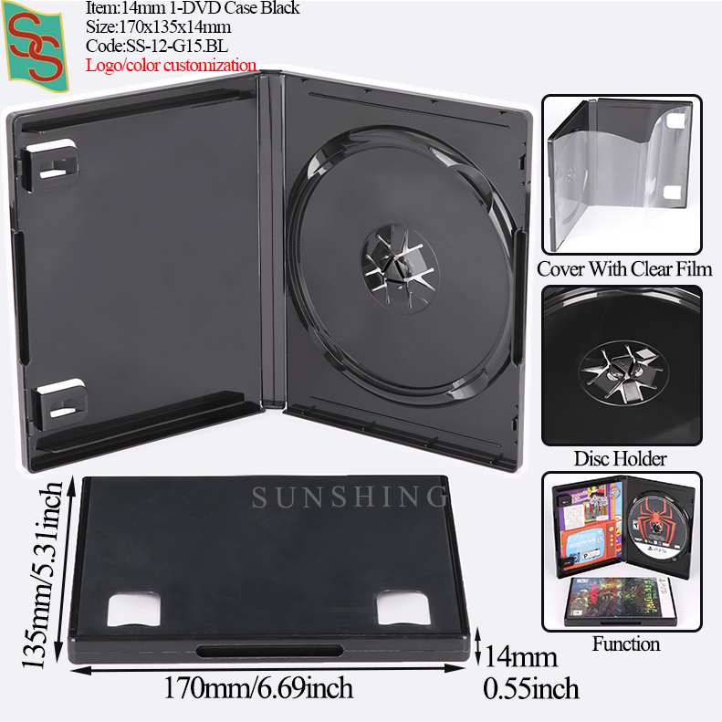 14mm 1-DVD Case G15 - Black