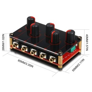 4チャンネルラインステレオミキサーオーディオミキサー4-in-1-outパッシブミキサーモジュールミニステレオ4ウェイオーディオミキサー4オーディオ入力1出力 - Product Image 4