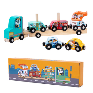 Ebeveyn-çocuk interaktif erken eğitim ahşap oyuncak 2-4 yaş için çocuklar için araba hayvan renk eşleştirme oyunu - Product Image 6