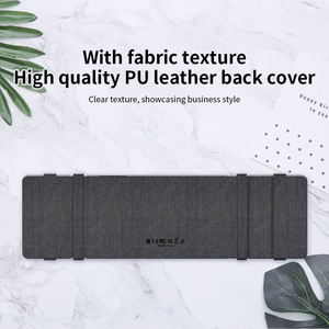 Teclas sin sonido plegables triples portátiles teclados inalámbricos Bluetooth con cubierta trasera de cuero para ordenador portátil teléfono - Product Image 4