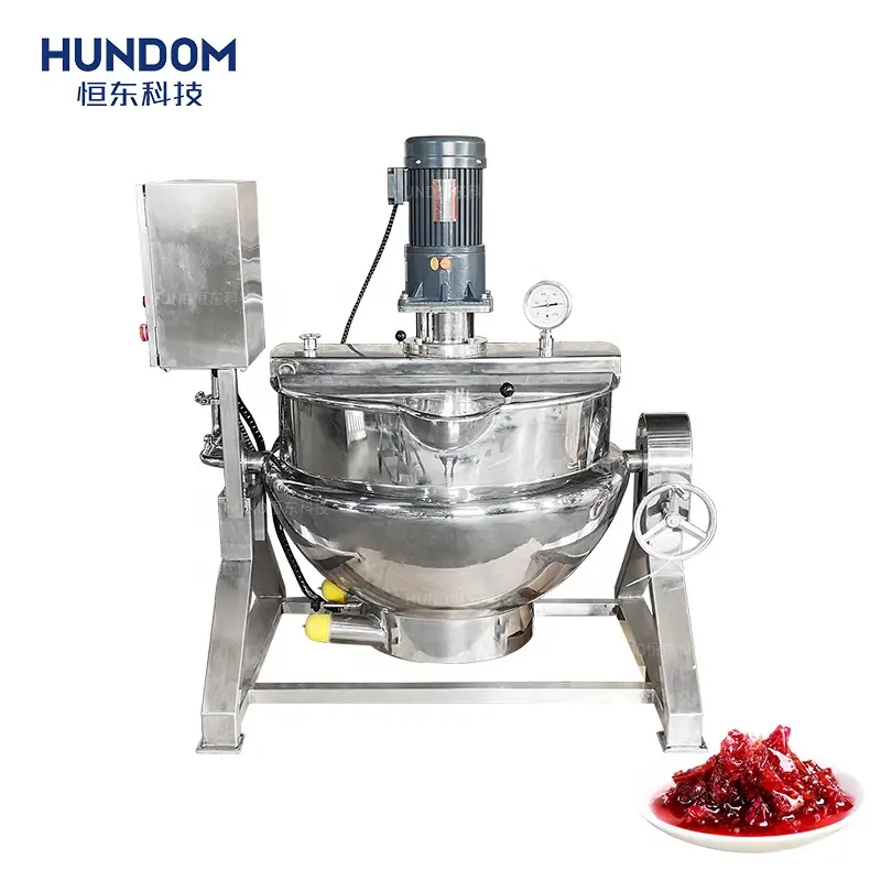 Mixer nghiêng Gummy kẹo tự động hóa nấu ăn đôi điện sưởi ấm áo Ấm đun nước đường tan chảy máy với Máy trộn