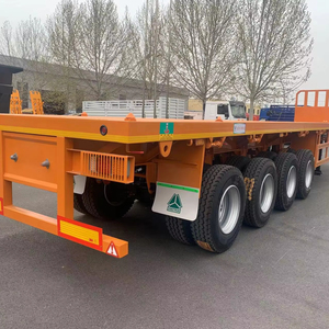 30 40 50 tấn 2 3 4 trục phẳng bán xe tải <span class=keywords><strong>container</strong></span> <span class=keywords><strong>Trailer</strong></span> 48 ft 40 ft 20 ft phẳng <span class=keywords><strong>Trailer</strong></span> để bán - Product Image 1