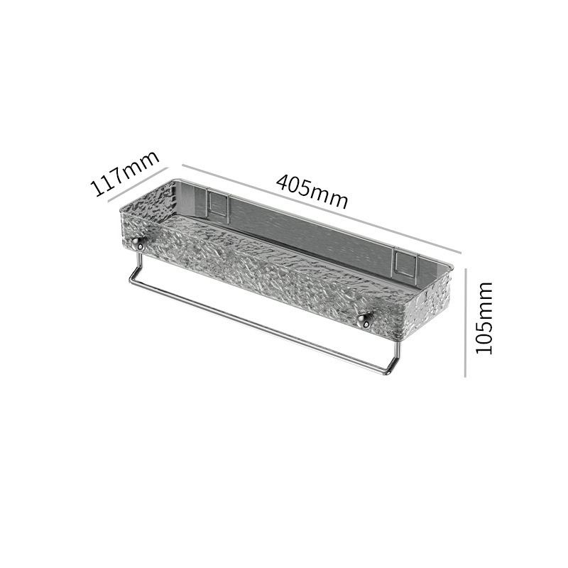 40CM - Transparent silver medium (with towel rack)