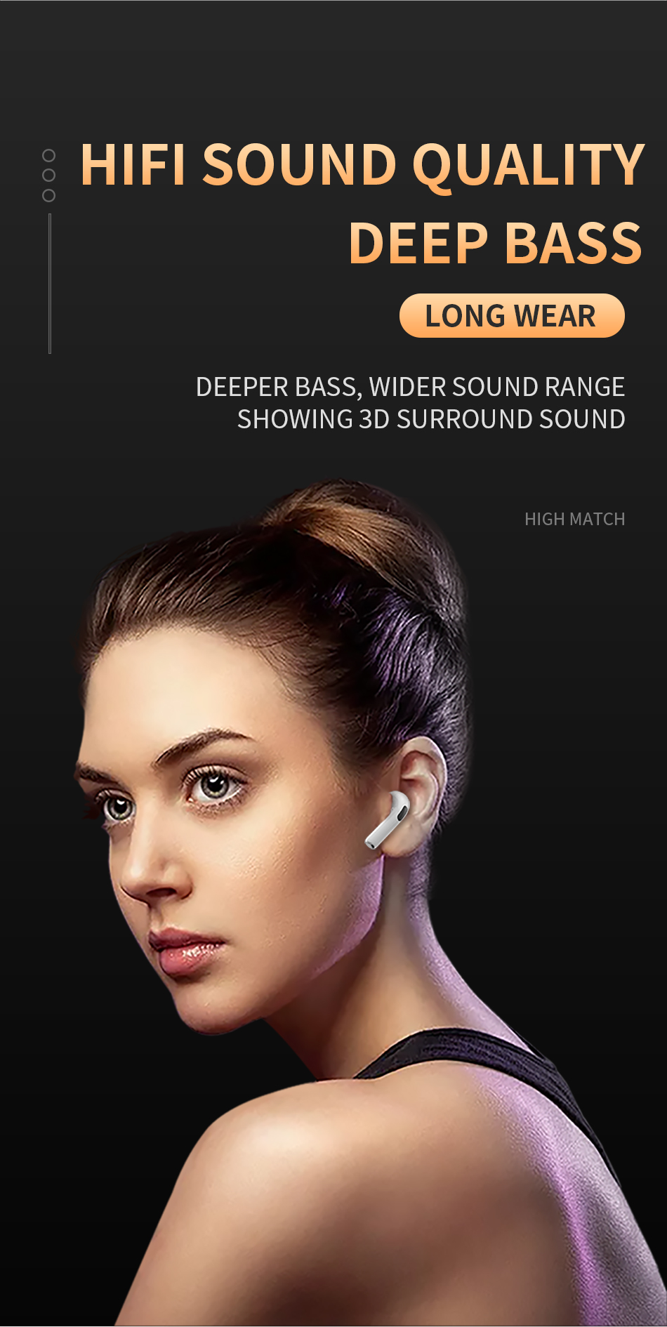 Air Pro 6 TWS Wireless Headphones With Mic Tws Earphone Earbuds Sport Running Earpiece For Apple iPhone Xiaomi Huawei