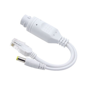 パワーオーバーイーサネット防水POE IEEE 802.3atスプリッターRJ45 100Mbps 12V POEインジェクター48V 24V 2 in 1 POEスプリッター